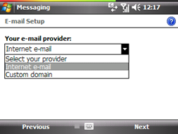 mobile webmail interface