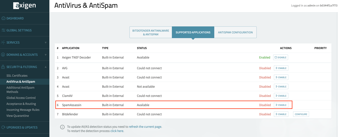 antivirus-antispam-enable-spamassassin